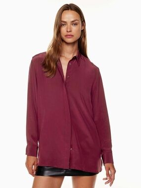 Aritzia  Babaton Academy 100% Silk Blouse XXL Grapevine Retail $143